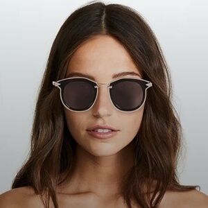 KAREN WALKER Bounty Black Gold 47mm Frame Sunglasses 1701424 MSRP $280